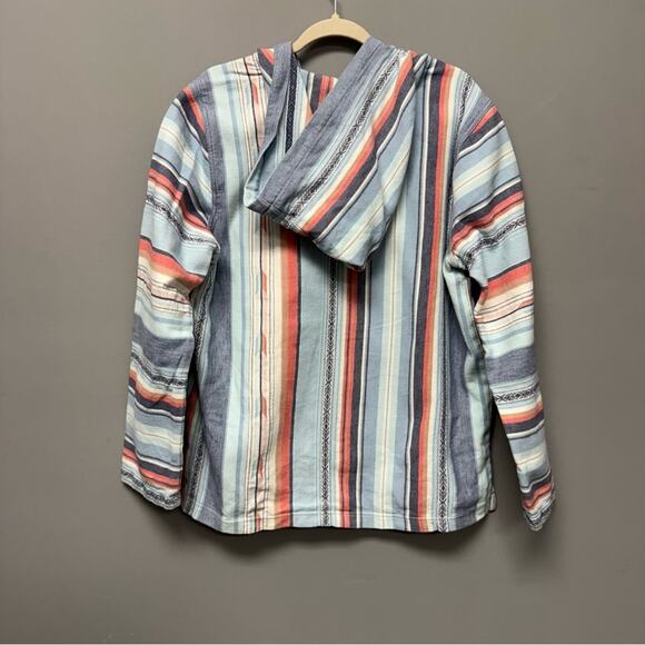 Faherty Baja Striped Sierra Poncho - Picture 4 of 8